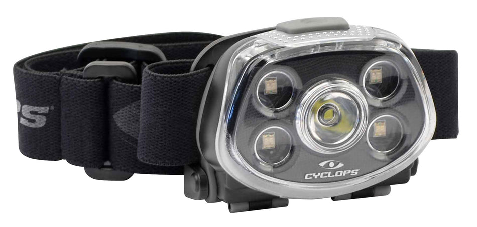 Cyclops XP Force Headlamp 15/350 Lumens Red Green White Cree XT-E LED Black Water Resistant