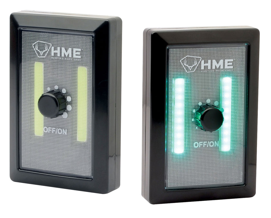HME COB LED Wall Switch Blind Light COBGWS 200 Lumens Green Dimmable Black ABS Plastic