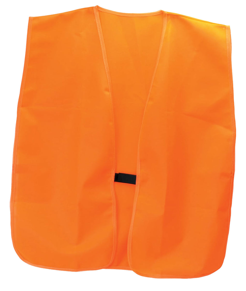 HME Safety Vest OSFA Blaze Orange Polyester Open Sides Machine Washable