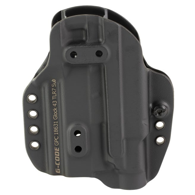 G-Code Tactical Prime Holster Fits Glock 43MOS w/TLR7 Sub Black