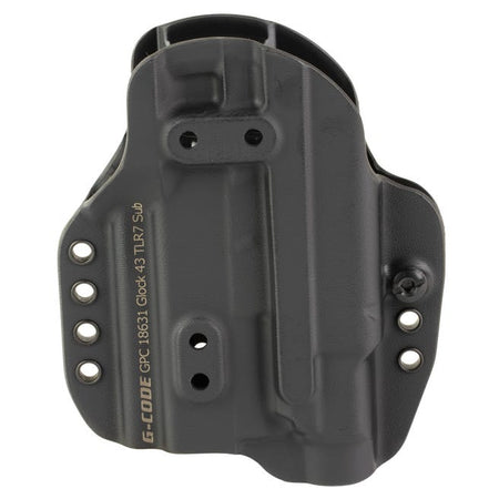 G-Code Tactical Prime Holster Fits Glock 43MOS w/TLR7 Sub Black