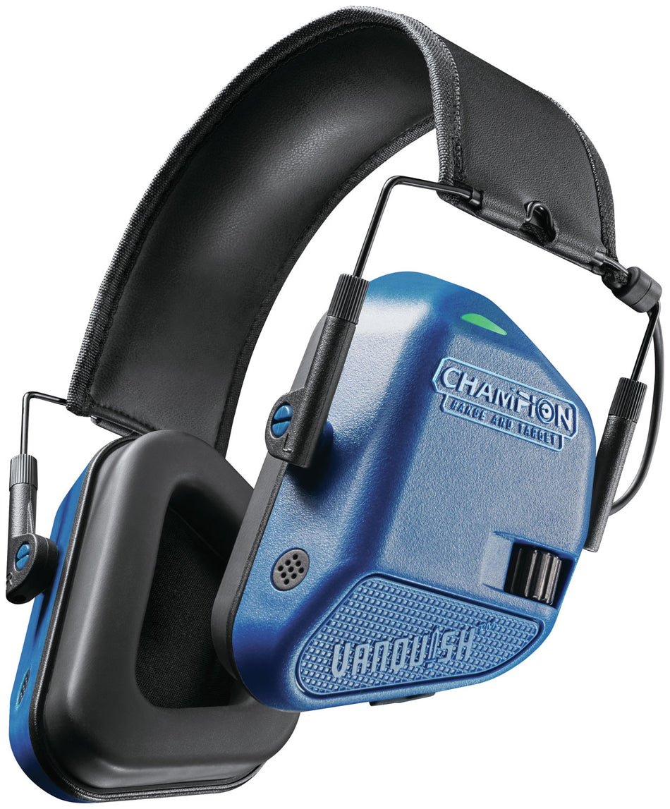 Champion Targets 40979 Vanquish 22 dB Electronic Earmuff Over the Head Blue/Black Shooting