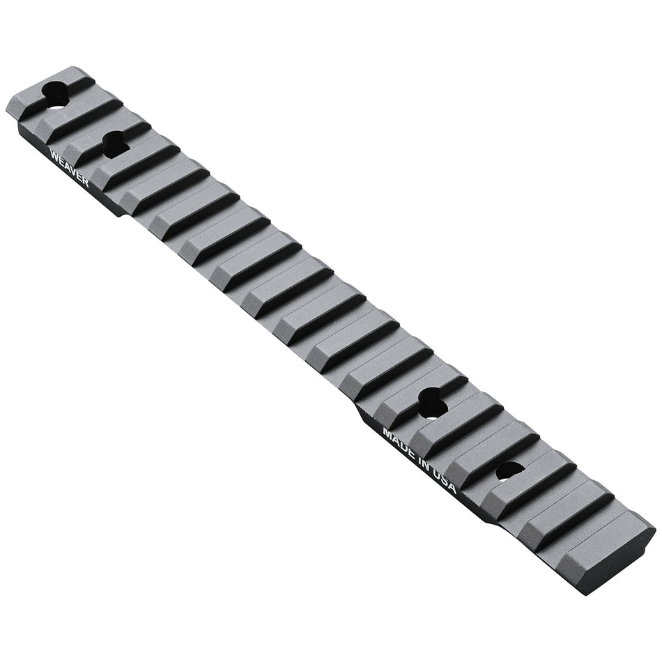 Weaver Mounts 99492 Extended Picatinny Base 20 MOA Black Anodized Aluminum Short Action