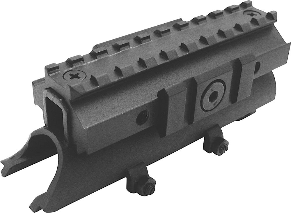 NcStar SKS Tri-Rail Receiver Cover, Weaver Compatible, See-Through Black Aluminum, 4.80 Inch