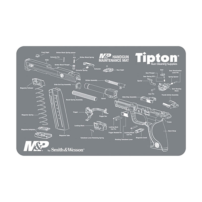 Tipton 11x17 Gun Maintenance Mat for S&W M&P Grey