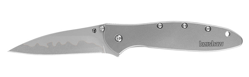 Kershaw Leek Composite Blade 3-Inch Drop Point Pocket Knife Silver