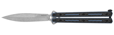 Kershaw Lucha Butterfly Knife 4.6" Spear Point Carbon Fiber Handle