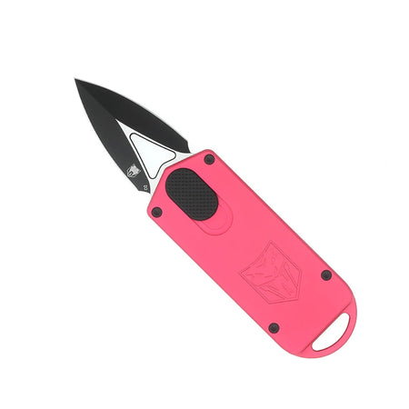 CobraTec ASP Red OTF Dagger Knife Pink D2 Steel Two-Tone