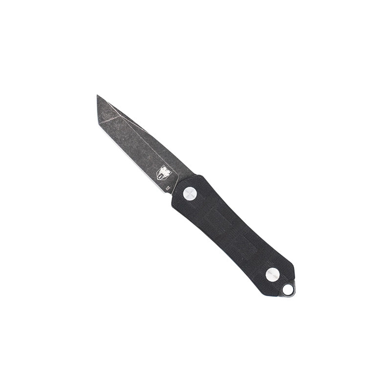 CobraTec Guardian Small Tanto Fixed Blade Neck Knife Black D2 Steel