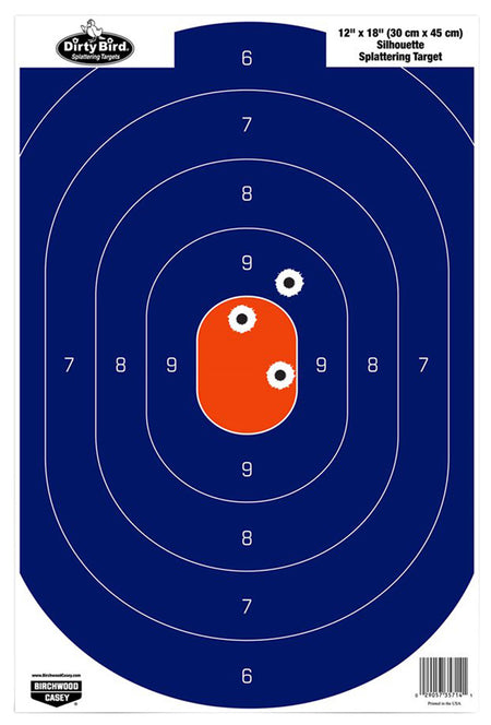 Birchwood Casey 35718 Dirty Bird Universal Silhouette Tagboard Hanging Targets 12"x18" 8-Pack
