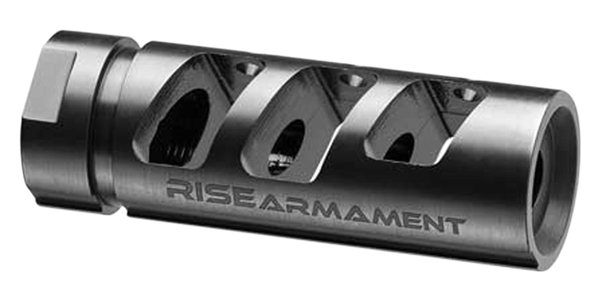 Rise Armament RA-701 Compensator Black Nitride Finish 416R Stainless Steel 1/2-28 tpi for 5.56 NATO AR-15