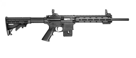Smith & Wesson 10207 M&P15 *State Compliant 22 LR 10+1 16.50" Matte Black Steel Barrel & Picatinny Rail Aluminum Receiver, 10" Magpul M-LOK Handguard, Fixed Black Synthetic Stock, Black Polymer Grip,