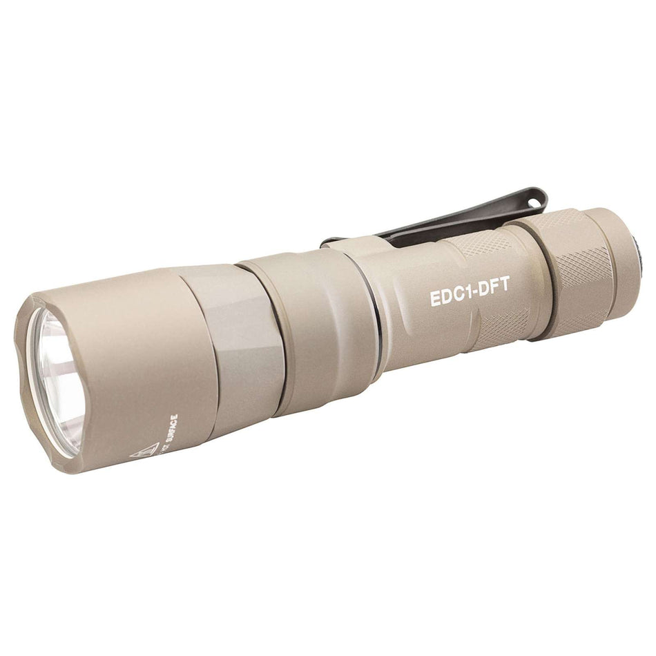 Surefire EDC1-DFT-TN Tan EDC Series Dual-Fuel Turbo Handheld Flashlight 650 Lumens 95000 Candela
