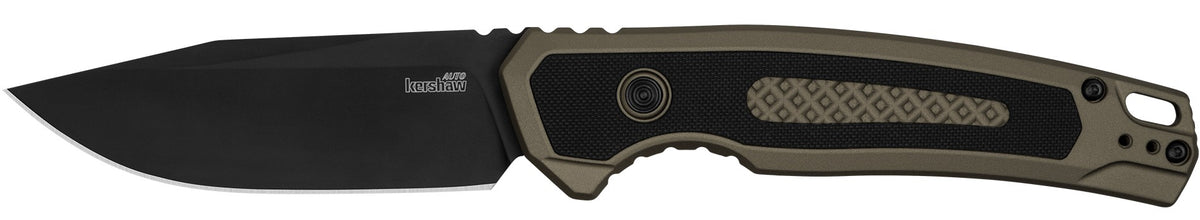 Kershaw Launch 21 Automatic Pocket Knife 3.45in Drop Point Black FDE Aluminum