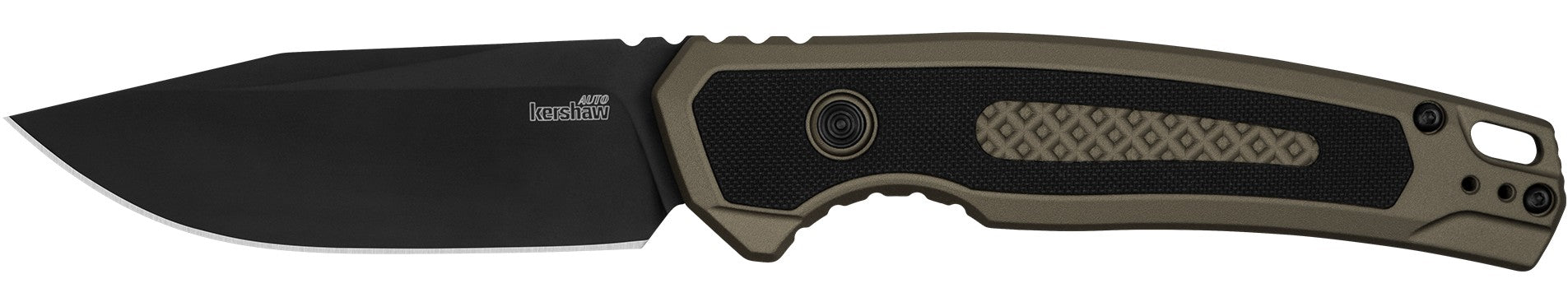 Kershaw Launch 21 Automatic Pocket Knife 3.45in Drop Point Black FDE Aluminum