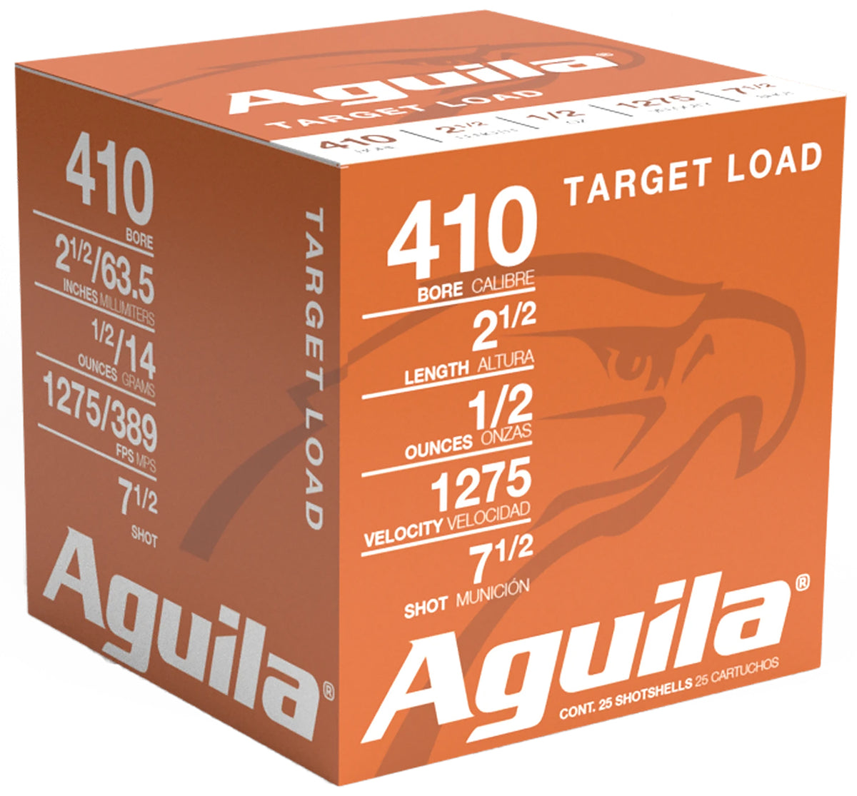 Aguila .410 Bore 1CHB4137 Birdshot High Velocity 2.5" 1/2oz 7.5 Shot
