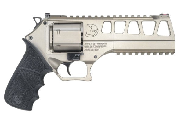Chiappa Firearms CF340351 Rhino 60SAR *CA Compliant L Frame 44 Mag 6" Nickel Steel Barrel & Cylinder, Nickel Alloy Frame, Hogue Rubber Grip