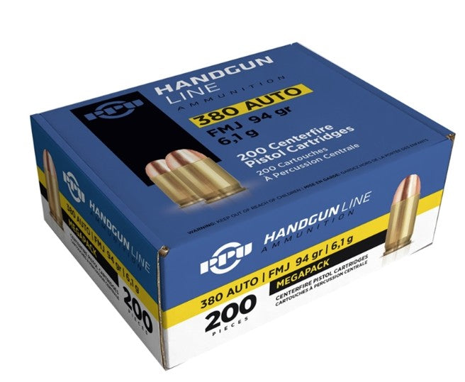 Prvi Partizan .380 ACP/Auto Handgun Ammo  Full Metal Jacket FMJ 94 grain 