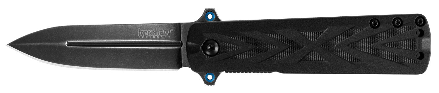 Kershaw Barstow 3960 3" Folding Plain Spear Point Black Oxide BlackWash 8Cr13MoV SS Blade Glass-Filled Nylon Handle