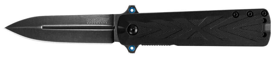 Kershaw Barstow 3960 3" Folding Plain Spear Point Black Oxide BlackWash 8Cr13MoV SS Blade Glass-Filled Nylon Handle