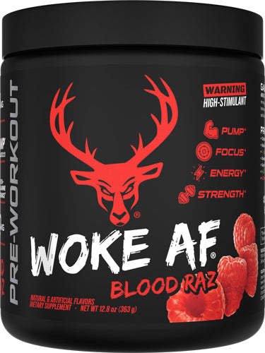 BUCKED UP PRE-WORKOUT WOKE AF BLOOD RAZ 30 SERVINGS