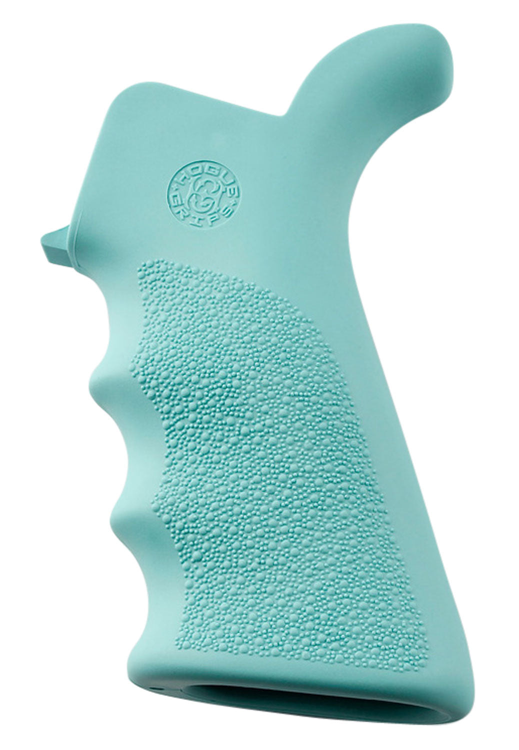 Hogue 13024 Aqua Blue Cobblestone Beavertail OverMolded Grip with Finger Grooves AR-15/M16