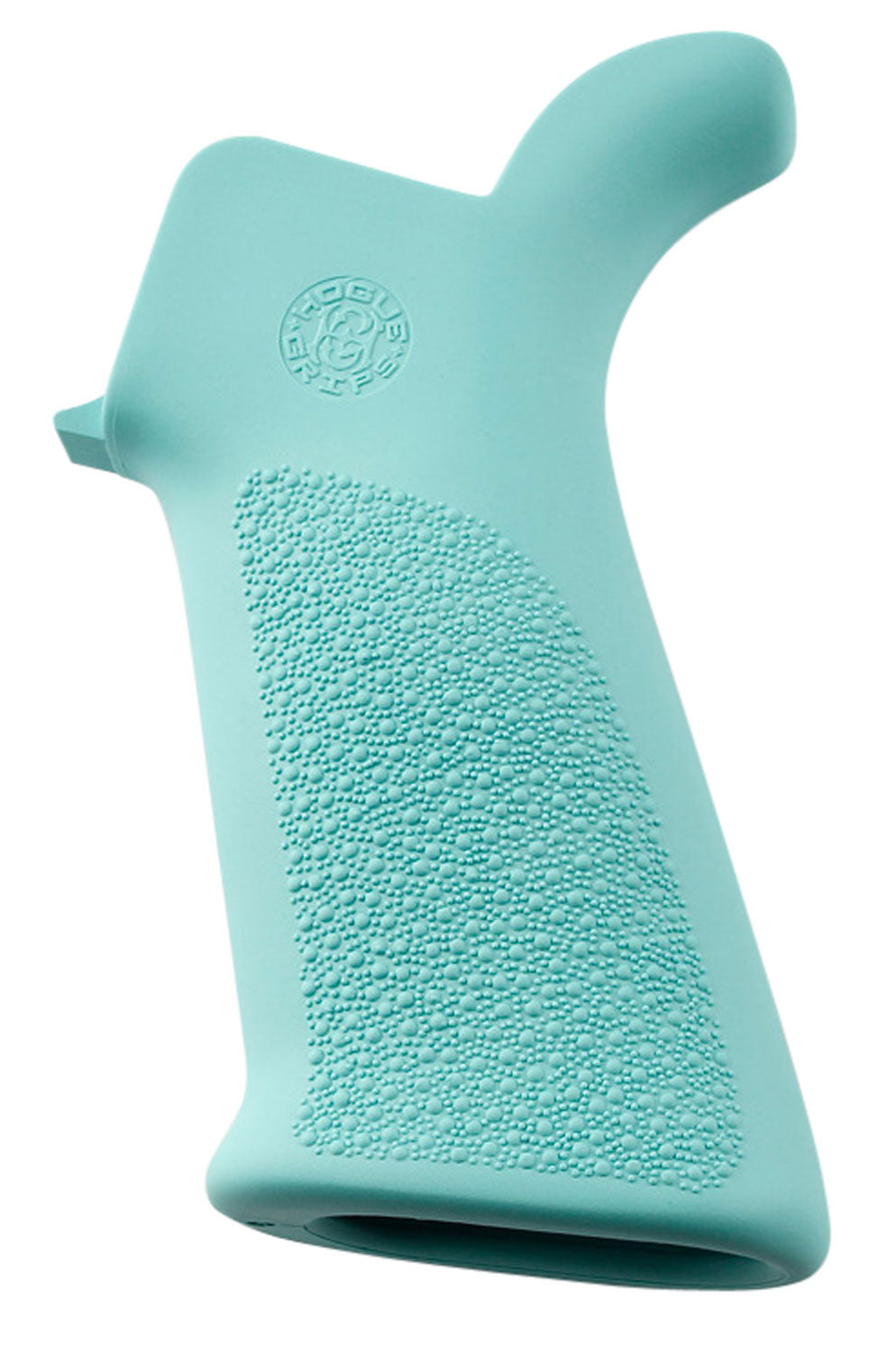 Hogue 13034 Aqua Blue Cobblestone Beavertail OverMolded Rubber Pistol Grip AR-15/M16