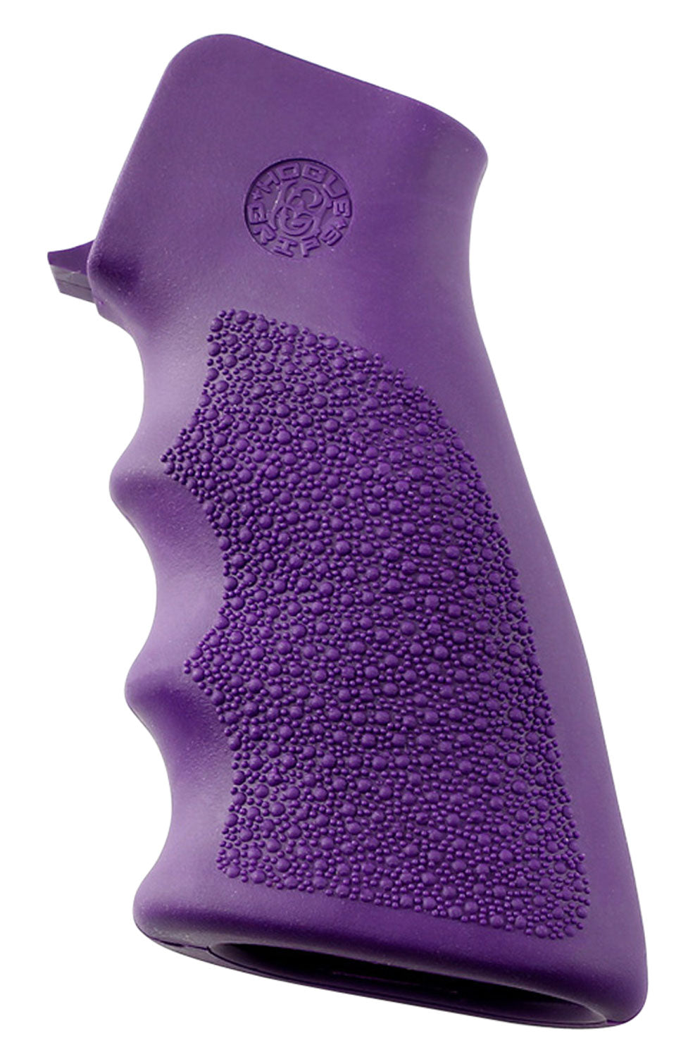 Hogue 15006 Purple Cobblestone OverMolded Rubber Grip with Finger Grooves AR-15/M16
