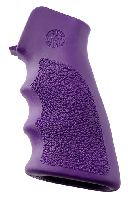 Hogue 15006 Purple Cobblestone OverMolded Rubber Grip with Finger Grooves AR-15/M16