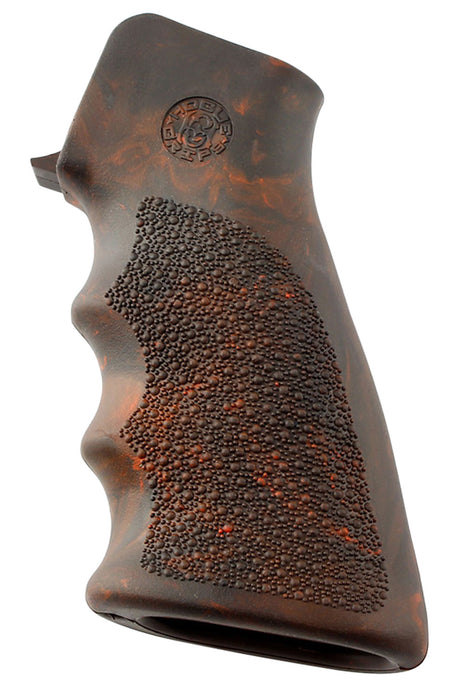 Hogue 15016 Red Lava Cobblestone OverMolded Rubber Grip with Finger Grooves AR-15/M16