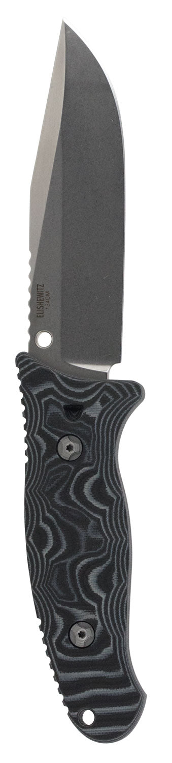 Hogue 35279 EX-F02 Fixed Blade 4.50" Clip Point, Black 154CM Stainless Steel, G-Mascus Black G10 Handle