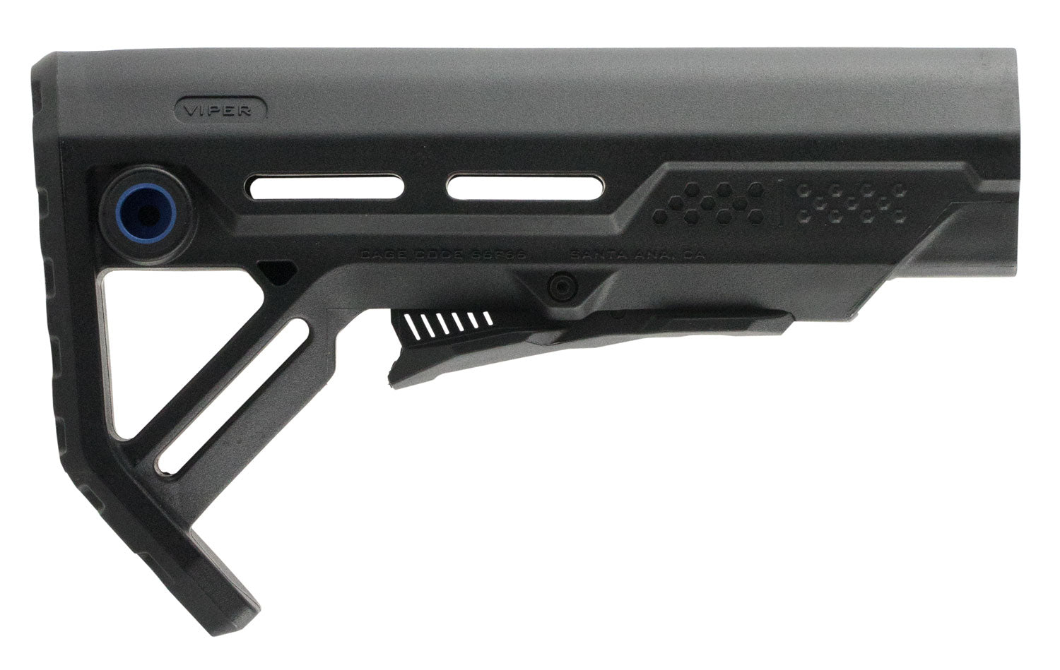 Strike Industries MOD1 Mil-Spec AR-15 M16 Stock Black Blue Accent Synthetic