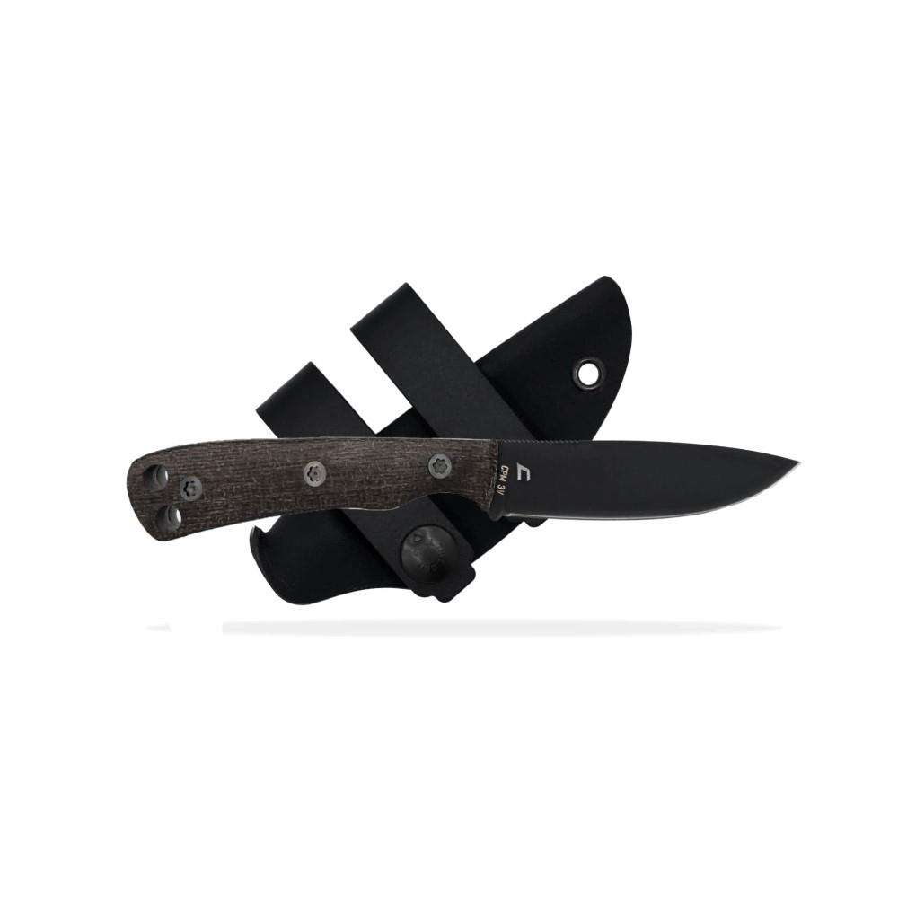 SK Knives Ascent Mini Fixed Blade 2.9" DLC Black Coated Black/Black G10 Handle W/Sheath