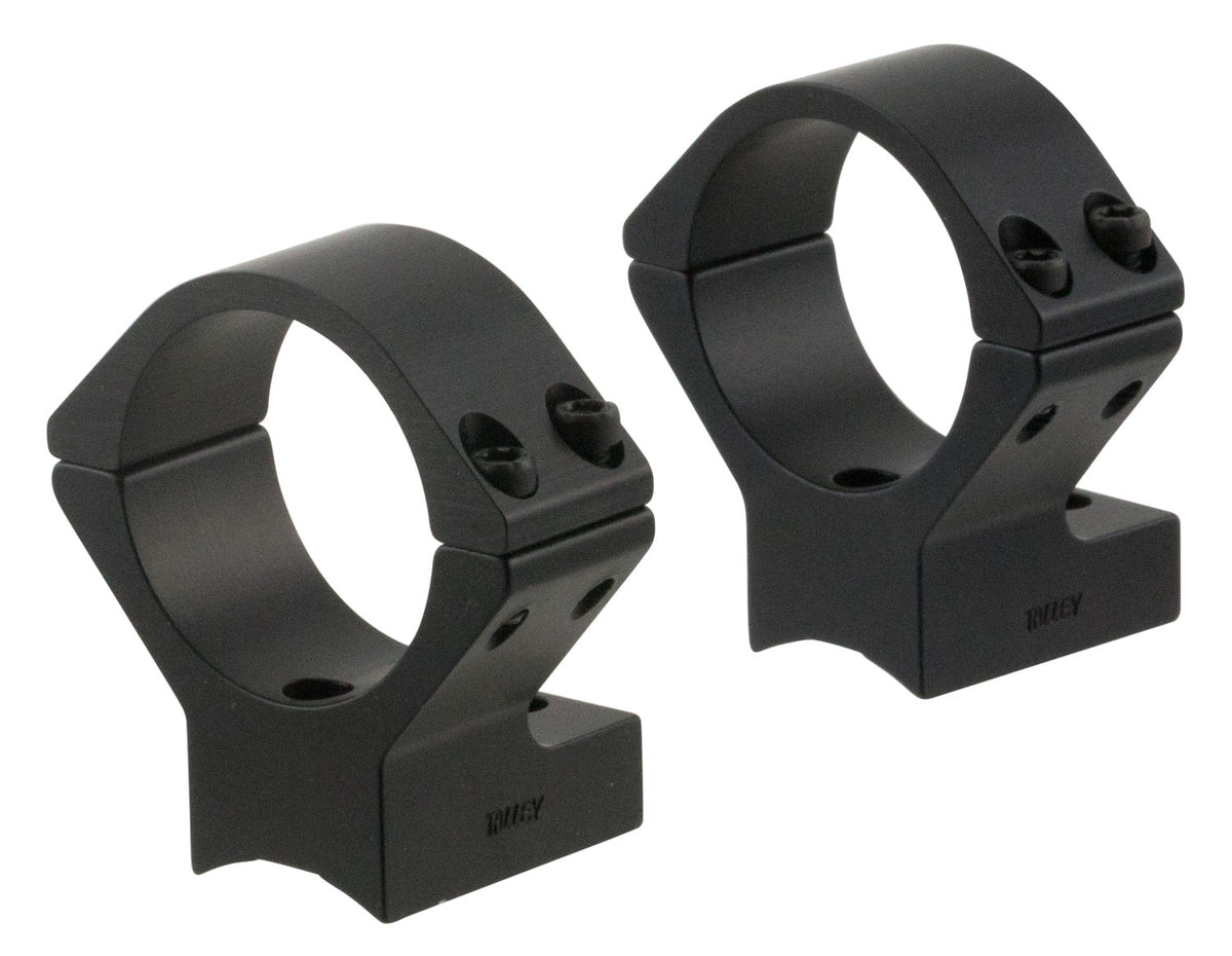 Talley 740725 30mm Scope Ring Base Combo Savage 110 Series/A17/A22 Medium Rings Black Anodized