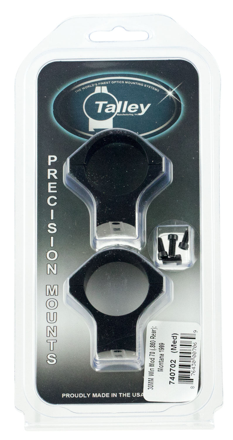 Talley 740702 30mm Scope Ring Base Combo Montana Rifle Company 1999 Medium Rings Black Anodized