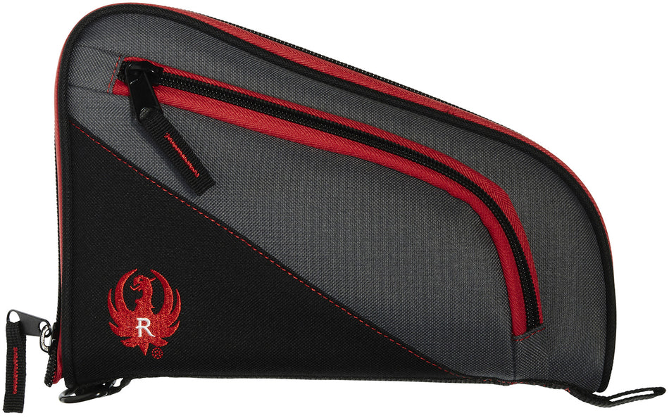 Ruger Tucson 10" Lockable Handgun Case Black with Red and Gray Accents