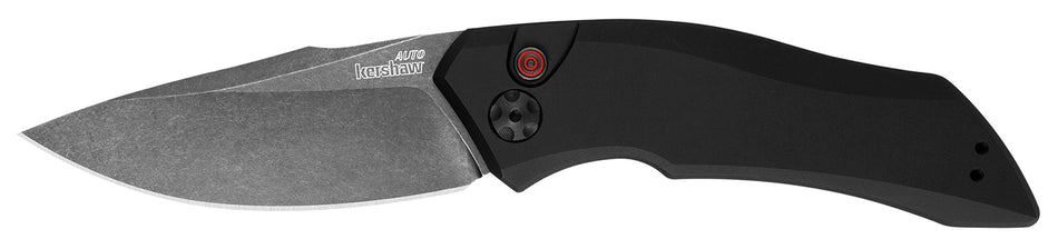Kershaw Launch 1 7100BW 3.40" Folding Drop Point CPM 154 Black Oxide Blackwash Blade Black Anodized Aluminum Handle