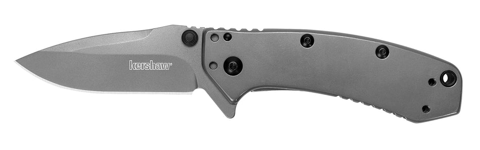 Kershaw Cryo 1555TI 2.75" Folding Drop Point Plain Gray TiN 8Cr13MoV SS Blade Gray PVD Stainless Handle