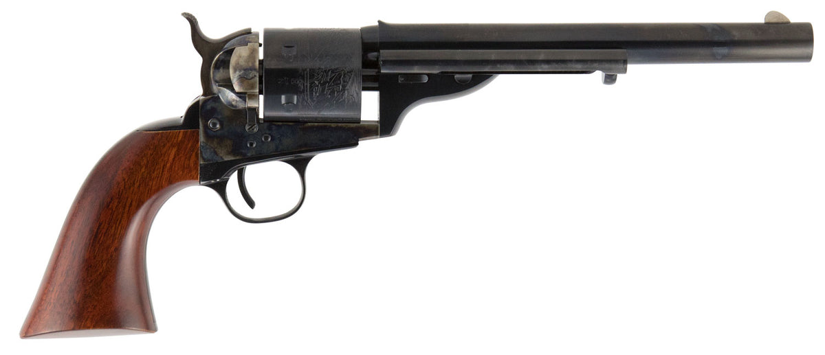Cimarron 1872 Open Top Army .45 Colt 6-Shot Revolver, 7.5" Blued Barrel, Color Case Hardened Frame, Walnut Grip