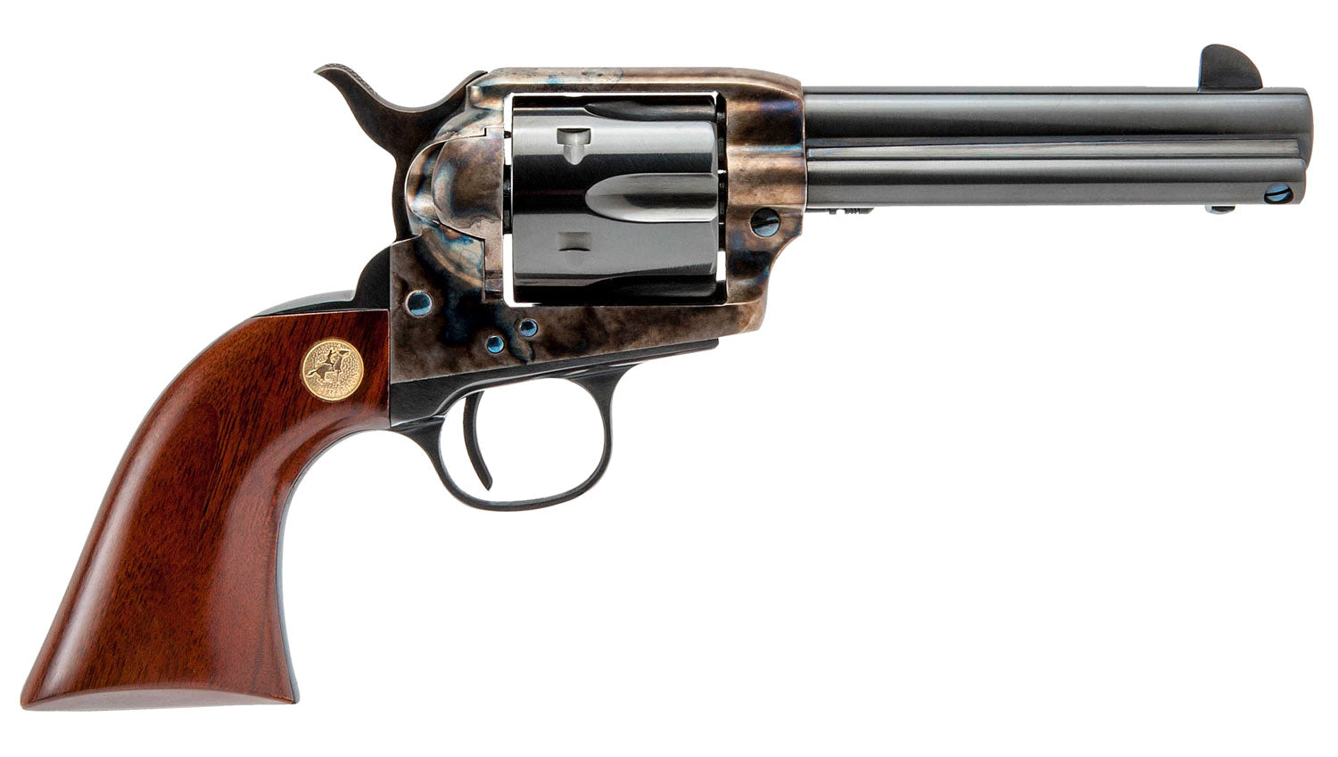 Cimarron MP410 Model P .45 Colt 6-Shot Single-Action Revolver, 4.75" Barrel, Case Hardened Frame, Walnut Grip