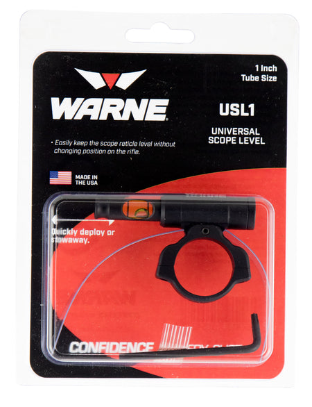 Warne USL1 Skyline Universal Scope Level 1 Inch Tube Black Aluminum