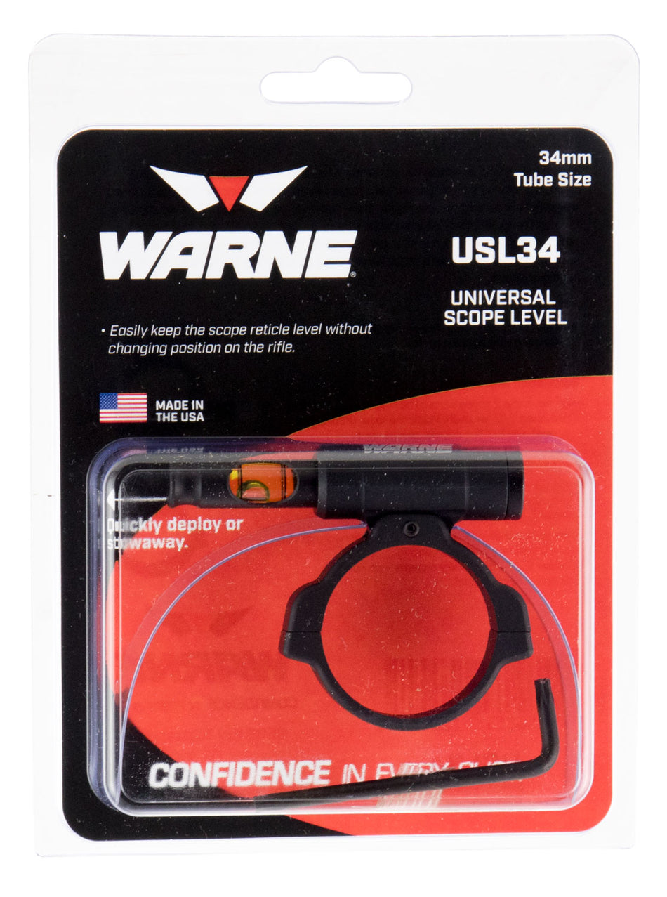 Warne USL34 Skyline Universal Scope Level 34mm Tube Black Aluminum