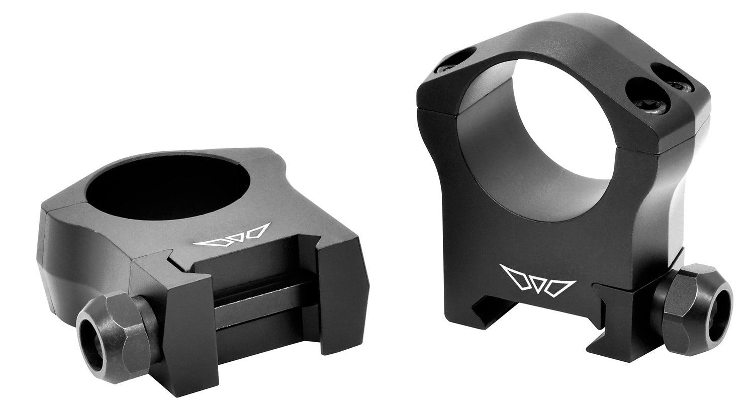 Warne 7202M 1 Inch High Mountain Tech Scope Rings Matte Black 7075 Aluminum