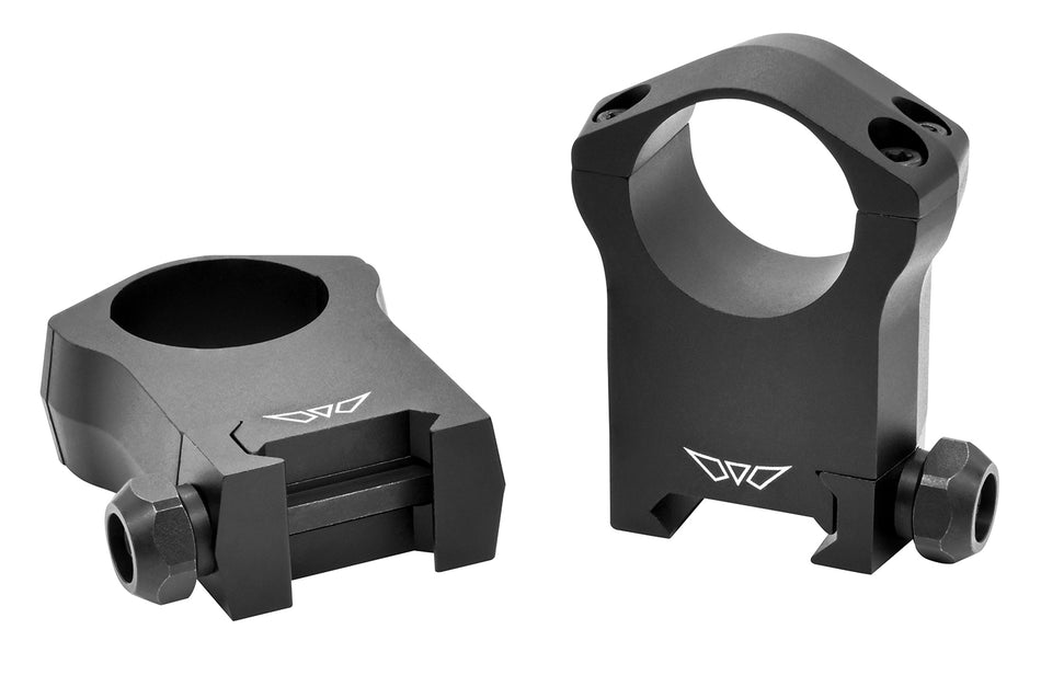 Warne 7204M 1 Inch Ultra High Mountain Tech Scope Rings Matte Black 7075 Aluminum