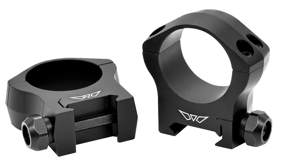 Warne Mountain Tech 7214M Matte Black 30mm Medium Scope Ring Set 0 MOA