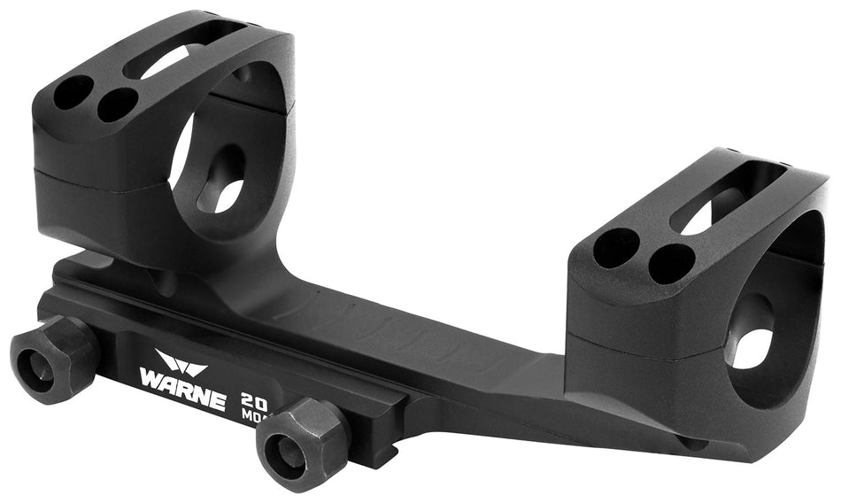 Warne LRSKEL30TW Skeletonized Scope Ring/Mount Combo Extended Black 30mm Tube MSR Ultra High Rings 20 MOA