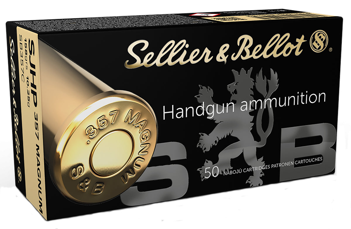 Sellier & Bellot (S&B) .357 Magnum SB357C Semi Jacketed Hollow Point HP 158 Grain