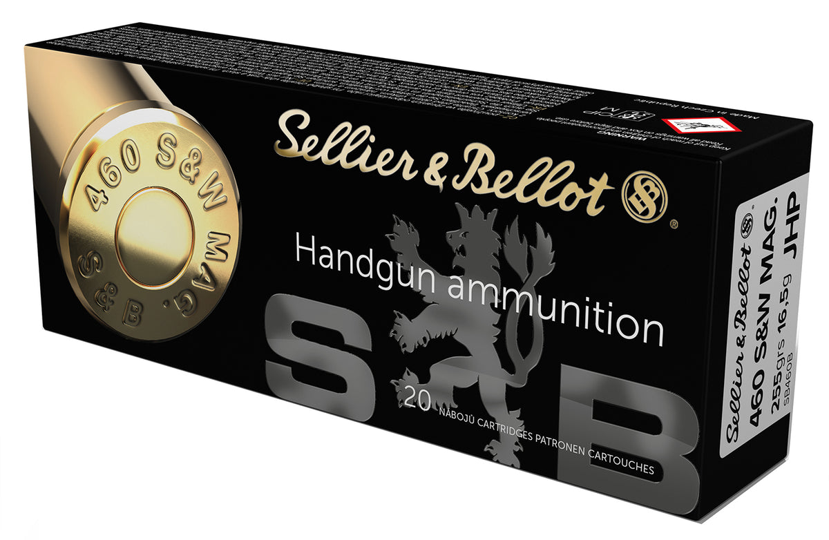 Sellier & Bellot (S&B) .460 S&W Mag SB460B Jacketed Hollow Point JHP 255 Grain