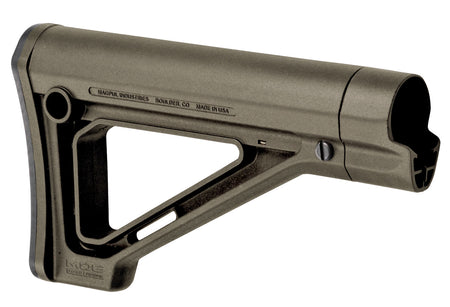 Magpul MOE Fixed Carbine Stock Olive Drab Green Synthetic, Mil-Spec Tube, AR-15/M16/M4 (MAG480-ODG)