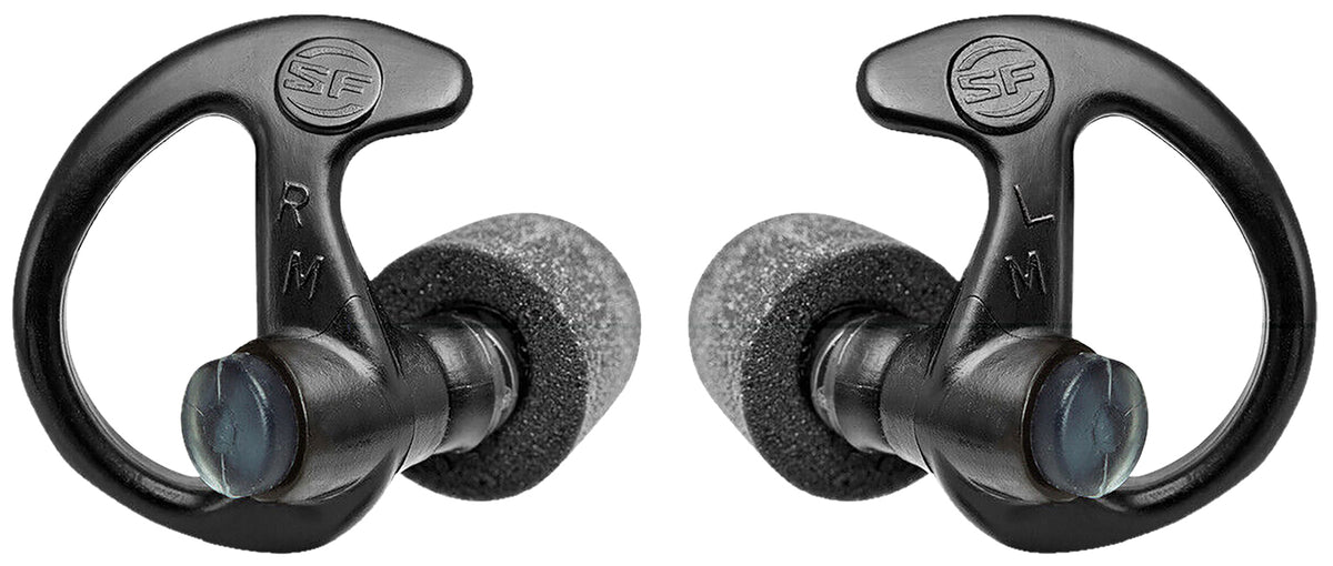 SureFire EP10 Sonic Defenders Ultra Max Foam Full Block Earplugs 30 dB Black Medium 1 Pair